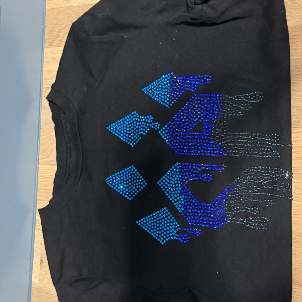Black and Blue Graphic Short Sleeve Tee